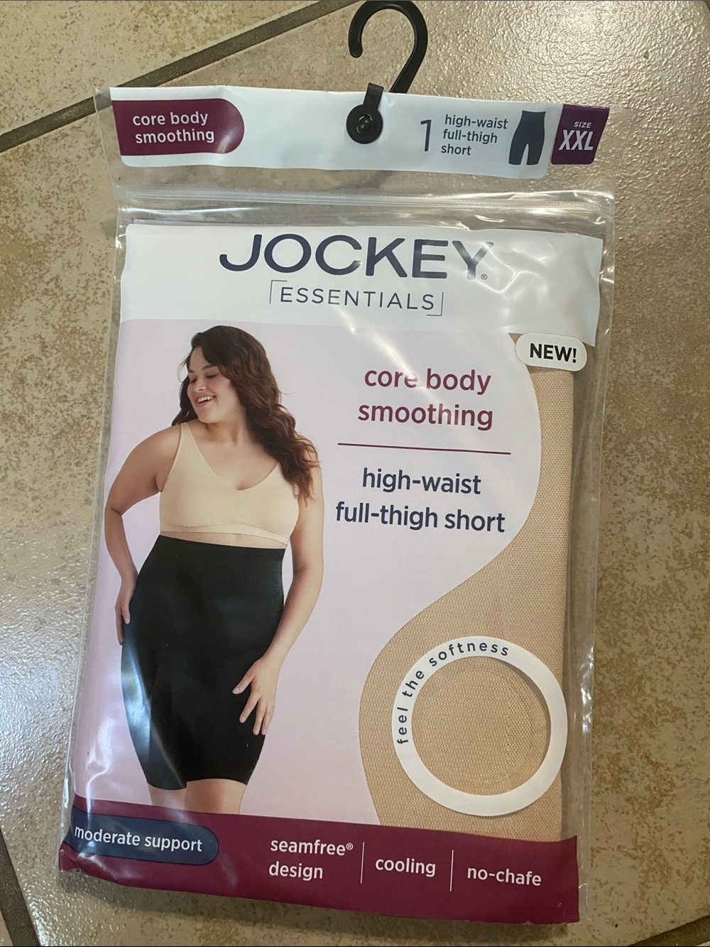 Jockey Essentials High-Waist Full-Thigh Short - Beige